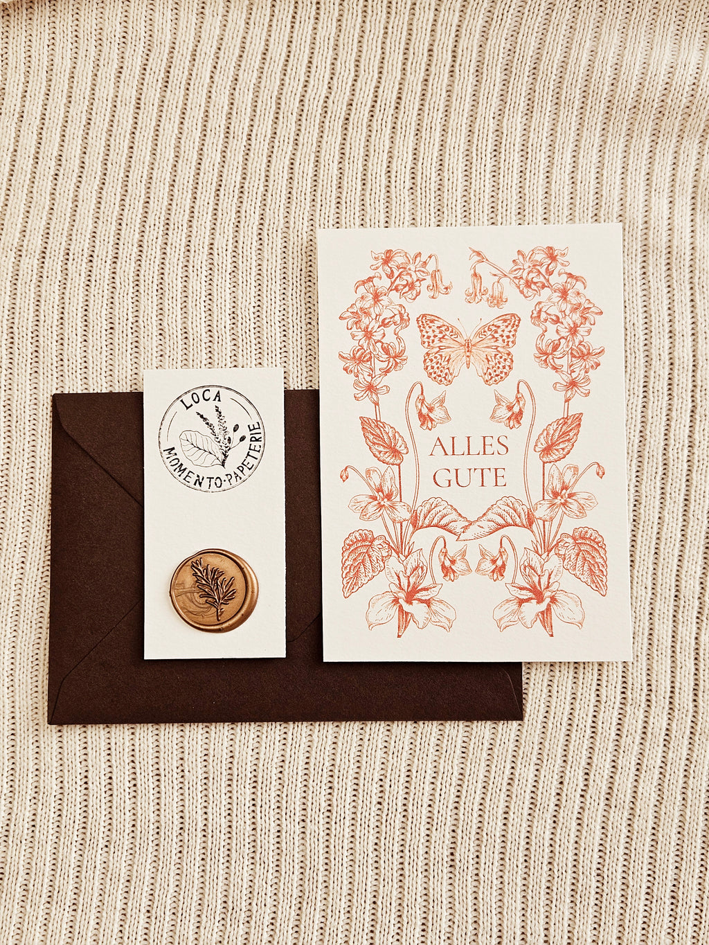 Geburtstagskarte Sonnenglut mit floralen Illustrationen