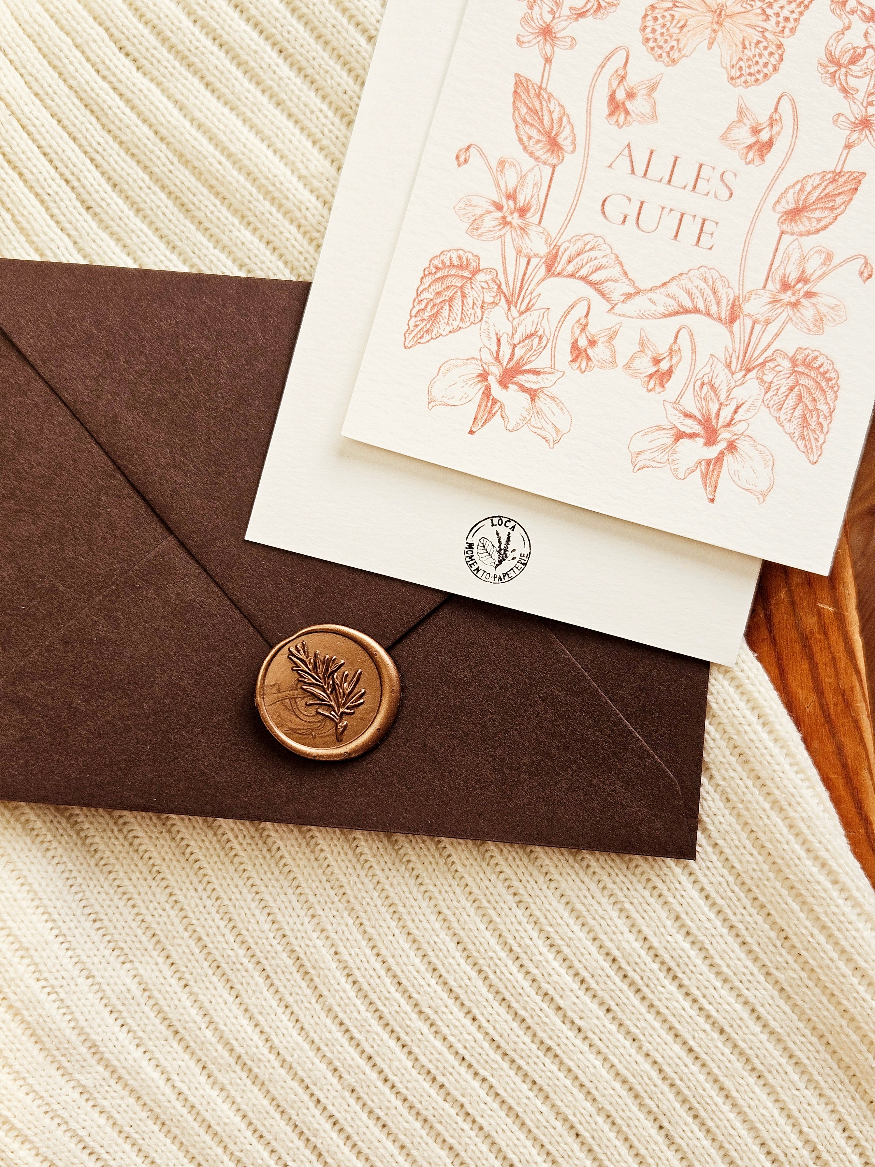 Geburtstagskarte Sonnenglut mit floralen Illustrationen