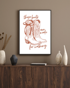 Kunstdruck Cowboyboots Western