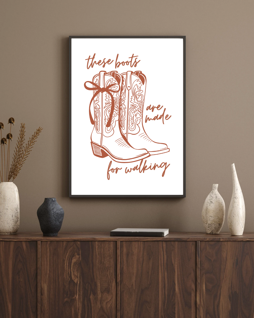 Kunstdruck Cowboyboots Western