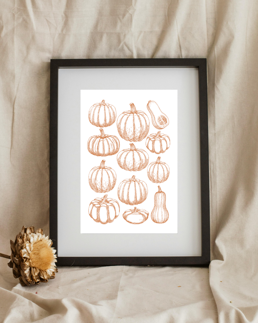 Kunstdruck Kürbiszeit