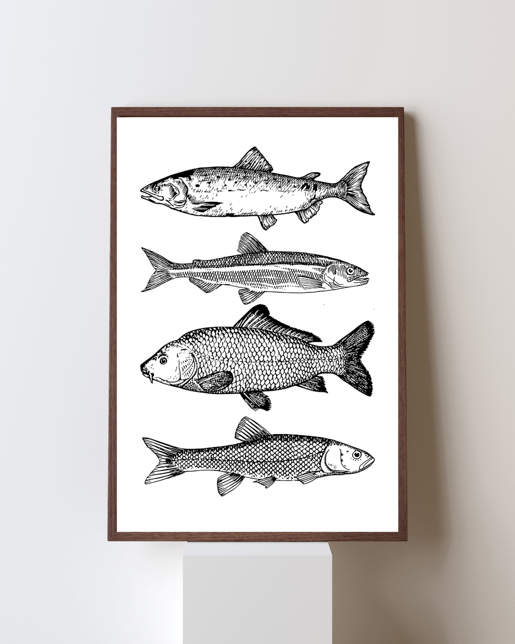 Maritimer Kunstdruck Fische