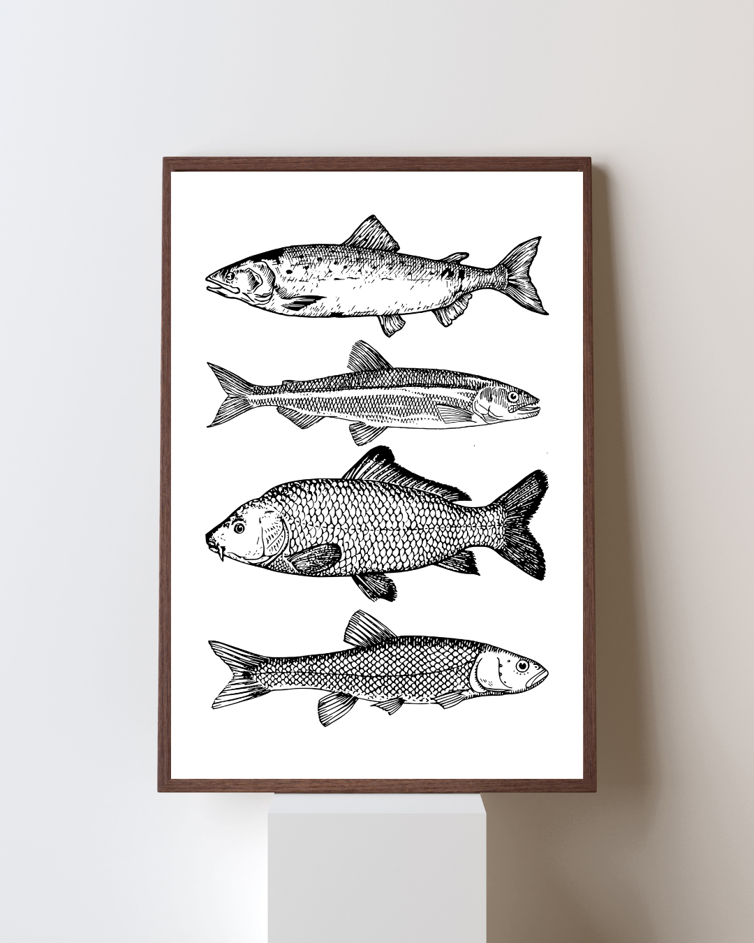 Maritimer Kunstdruck Fische