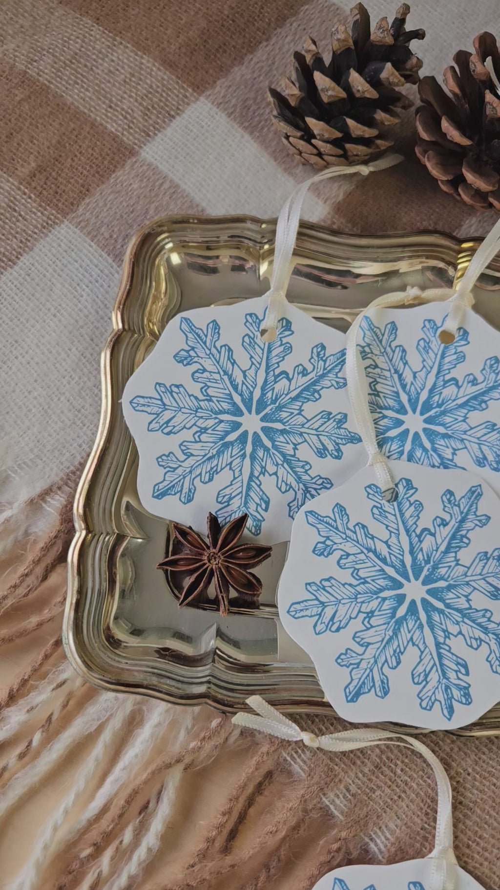 Geschenkanhänger Schimmernde Weihnacht