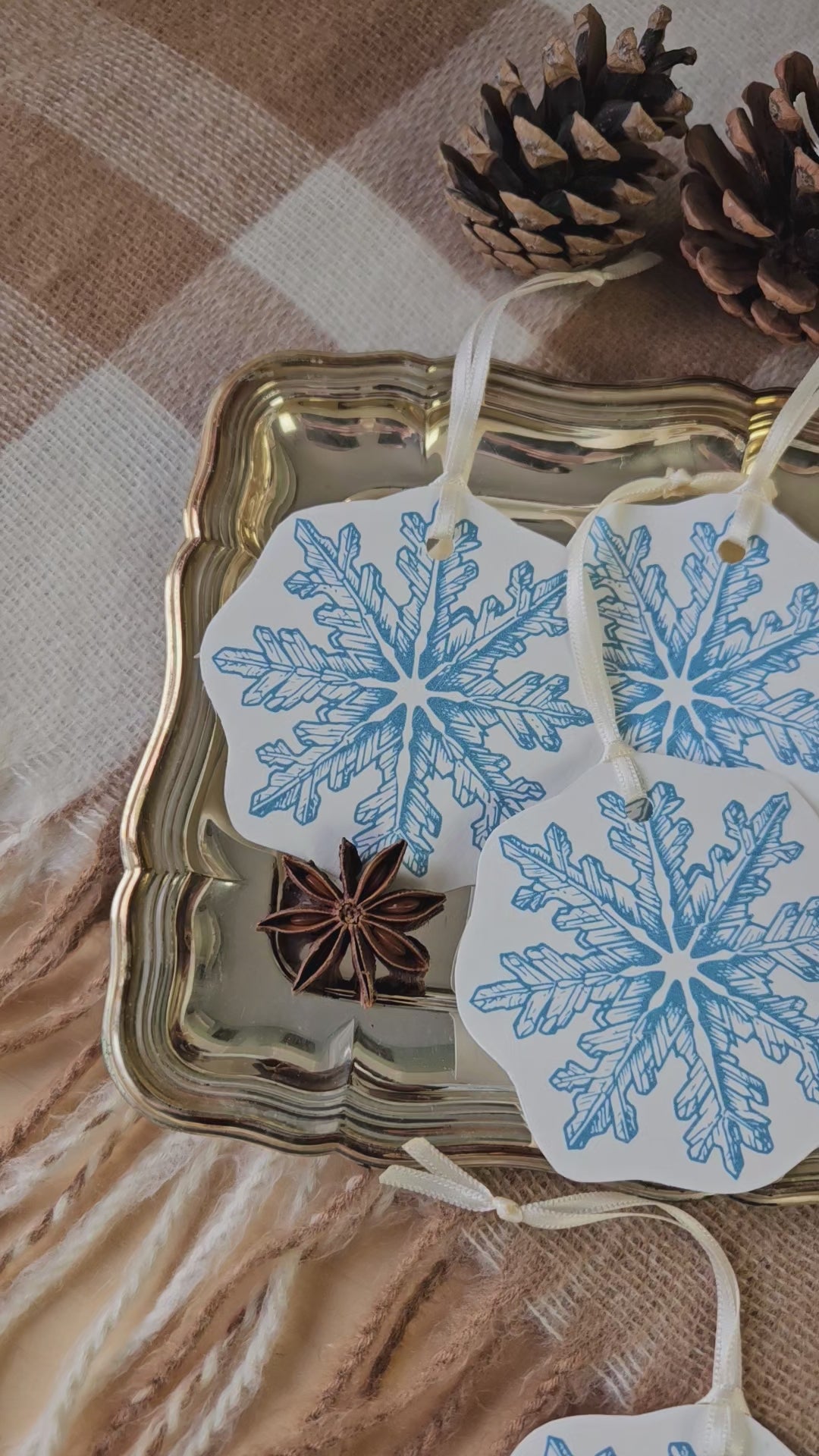 Geschenkanhänger Schimmernde Weihnacht