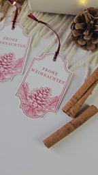 Geschenkanhänger Festliche Nostalgie