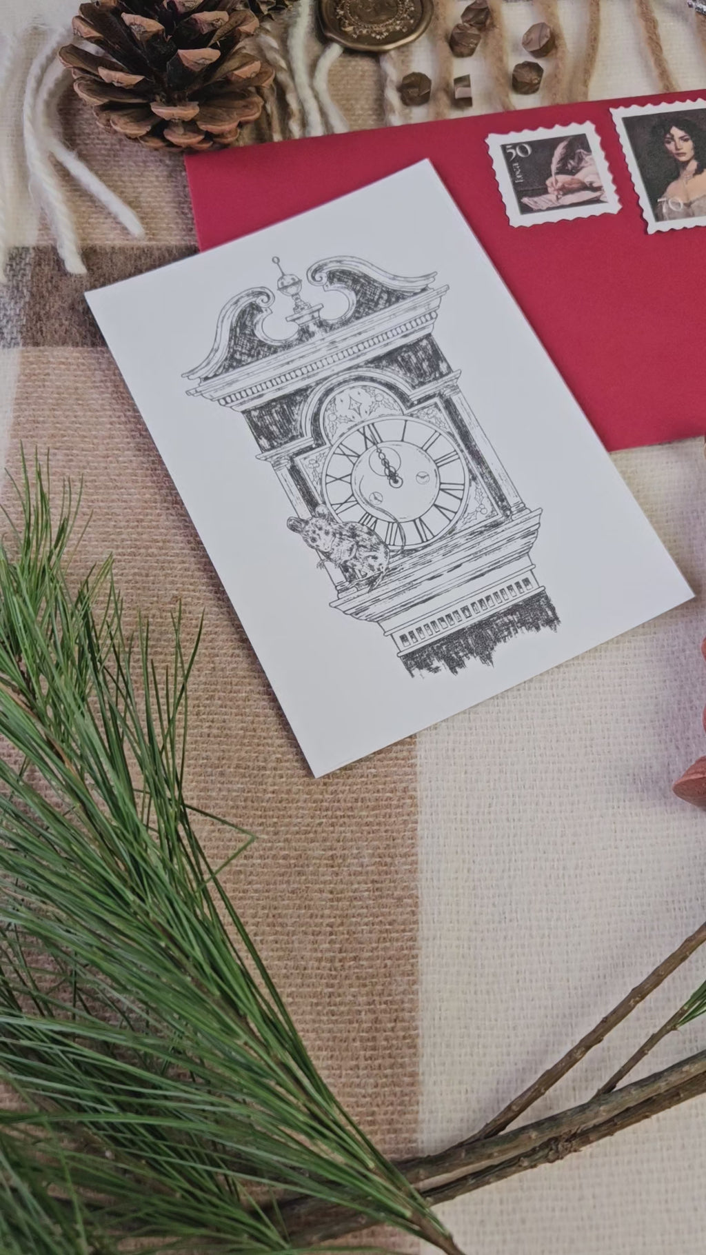 6er Set Weihnachtskarten Nussknacker & Mäusekönig